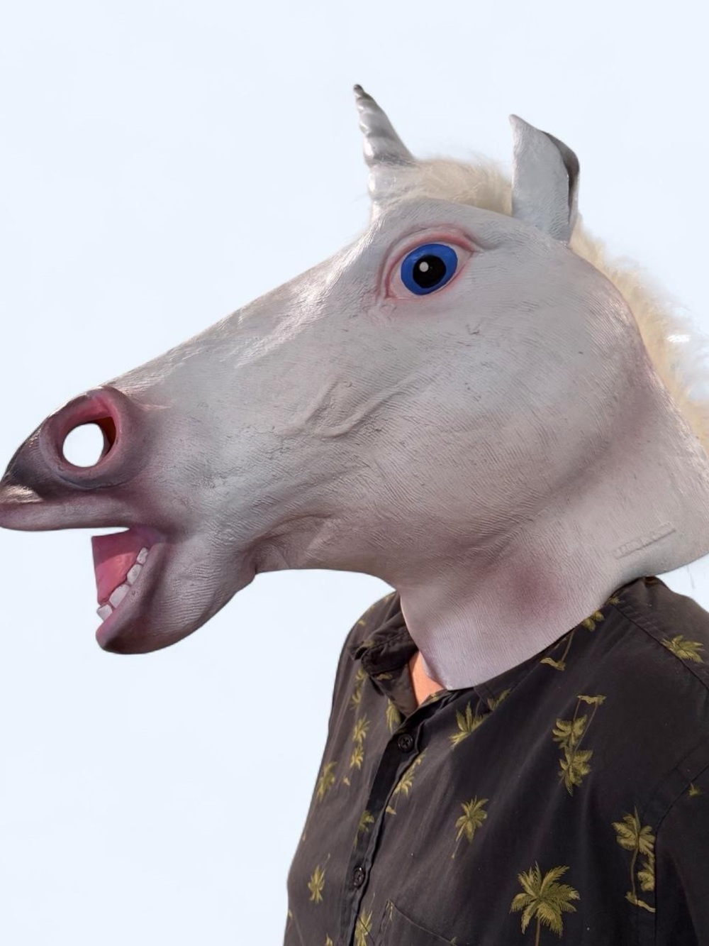 Adult Unicorn Horse Head Mask - Playful Costume Accessory